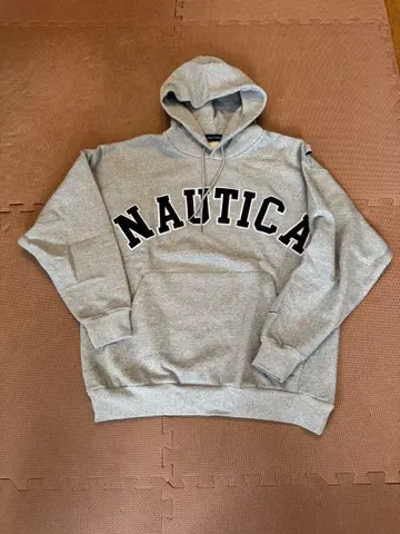 NAUTICA 그레이 후드 부착 후드티