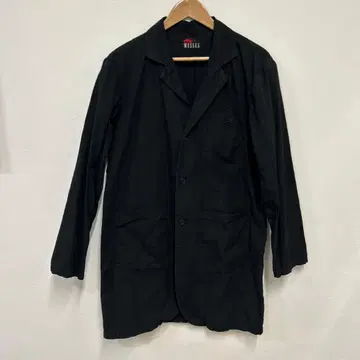 새상품급 MASSES 마시스 블랙 코튼 체스터 코트