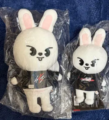 새상품 스키즈 SKZOO 봉제 인형 리빗 리노 대소 2개 세트 공식