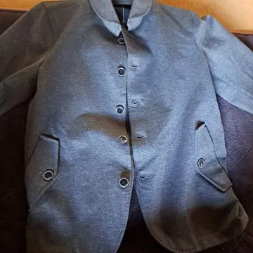 THE SHOP TK 그레이 버튼 부착 자켓