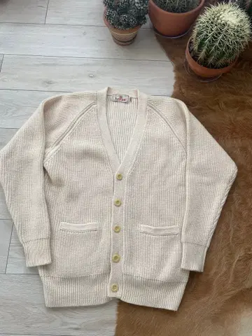 Baracuta 바라쿠타 아이보리 V넥 가디건 m 사이즈