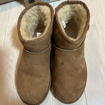 브라운 스웨이드 숏부츠