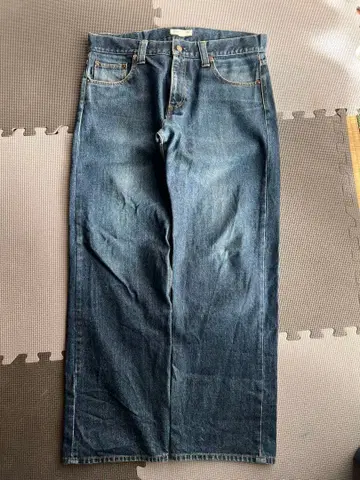 Tommy 카모플라쥬 포켓 스트레이트 데님 배기 팬츠 청바지