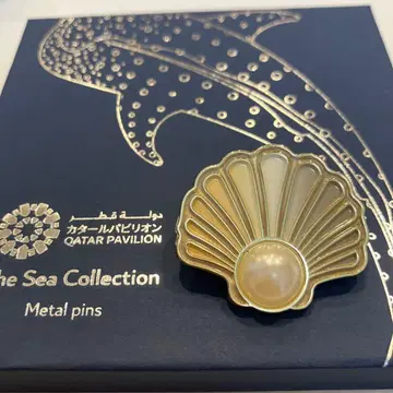 엑스포 카타르관 핀 배지 조개 카타르 파빌리온