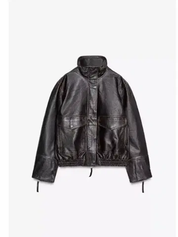 ZARA ZW COLLECTION 100% 레더 봄버 자켓