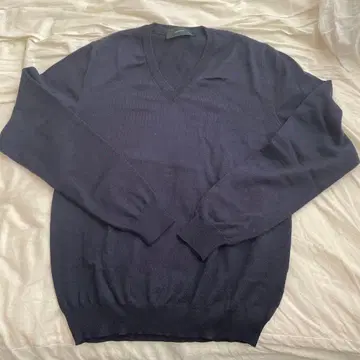 ZANONE 네이비 V넥 스웨터 44