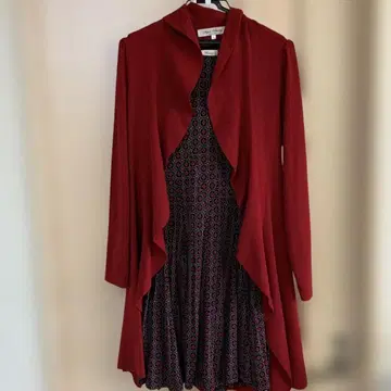 Super Beauty 롱 가디건 사이즈 40 레드