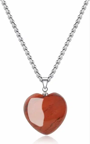하트 모양 파워스톤 목걸이