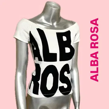 희소! 초레어! ALBA ROSA 오프숄더 반팔 니트