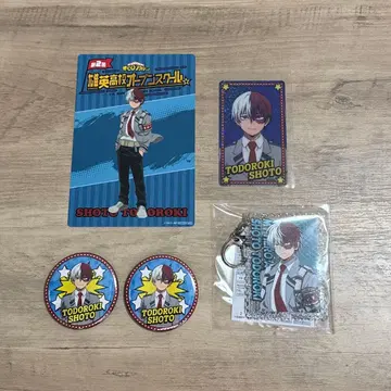 토도로키 쇼토 오픈스쿨 풍선 레어 카드 캔뱃지 키링 세트