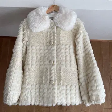 그레이스 콘티넨탈 퍼 믹스 트위드 자켓