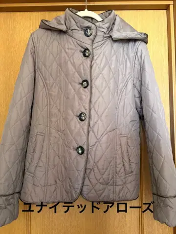 로타라브 유나이티드 애로우즈 베이지 퀼팅 자켓 후드 부착