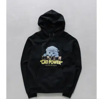 후드티 블랙 고양이