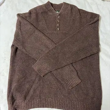 Eddie Bauer 100% 코튼 스웨터 XL 사이즈 다크 브라운