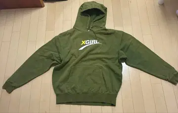 XGIRL 올리브 그린 후드 부착 후드티