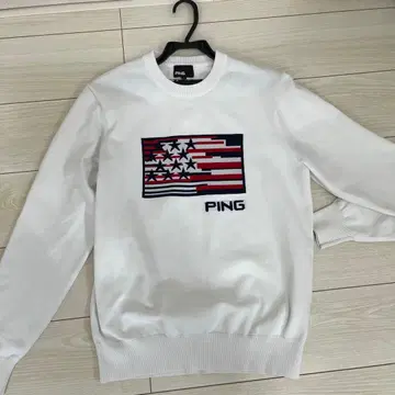 PING 미국 국기 디자인 스웨터 L