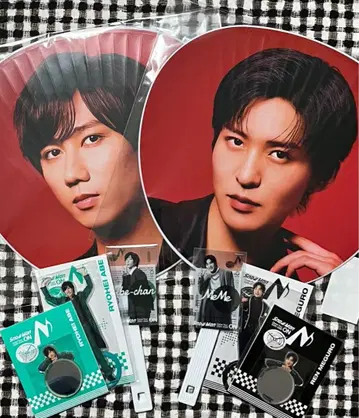 SnowMan 아베 료헤이 메구로 렌 ON 부채, 아크릴 스탠드, 스티커