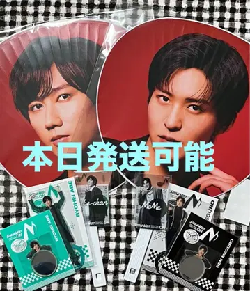 SnowMan 아베 료헤이 메구로 렌 ON 부채, 아크릴 스탠드, 스티커