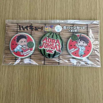 하이큐!! 애니복권 캔뱃지 세트 아오바죠사이 이와이즈미 오이카와