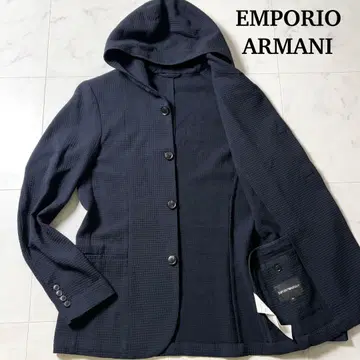 [ 새상품급 ] 엠포리오 아르마니 요철 와플 후드 테일러드 자켓 46