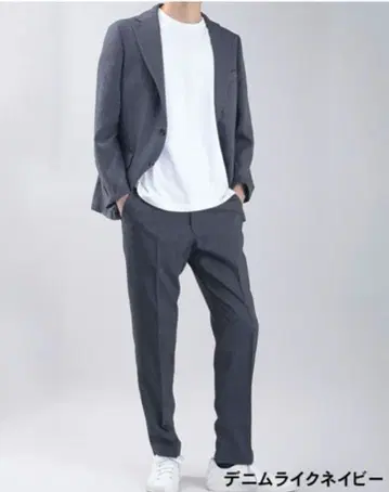 테일러드 자켓 셋업 데님 라이크 네이비 시착만 한 상품