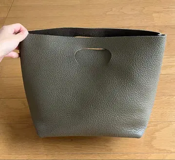 [핸더 스킴] 가죽 백 토프 그레이지