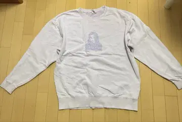 x-girl 자수 로고 스웨트 셔츠 라이트 그레이