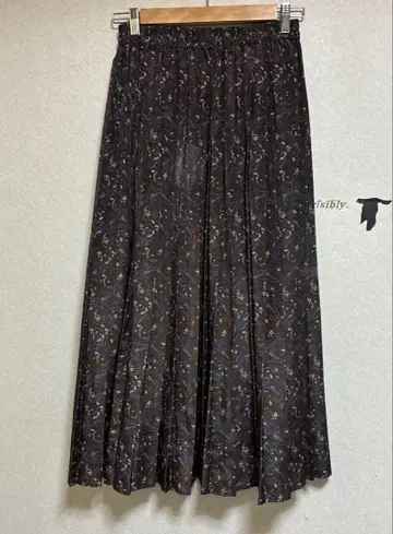 페이즐리 패턴 플리츠 스커트 브라운 부기우기