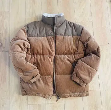 베이플로우 브라운 코듀로이 다운 자켓