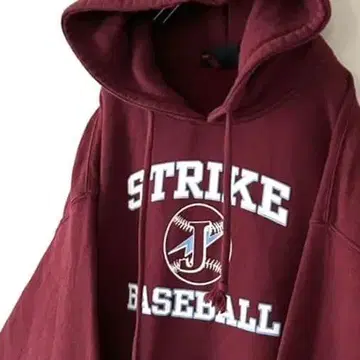 Pennant 스트라이크 맨투맨 후드티 2XL 레드 빨간색 구제 의류