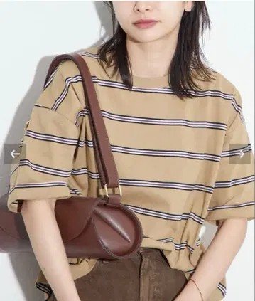 [ 저널 스탠다드 ] 땀 얼룩 방지 보더 빅 T 셔츠 베이지