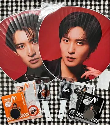 SnowMan 무카이 코지 메구로 렌 ON 부채, 아크릴 스탠드, 스티커