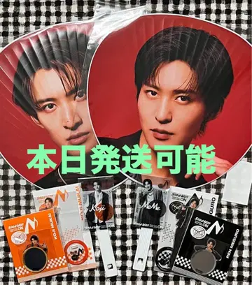 SnowMan 무카이 코지 메구로 렌 ON 부채, 아크릴 스탠드, 스티커