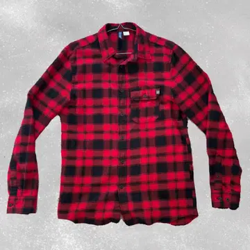 체크 아우터 빨간색 모리걸 H&M