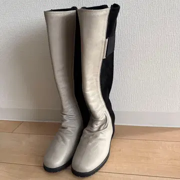 페넬 페신샤 리얼 레더 사이드 고어 롱 부츠 야마다야