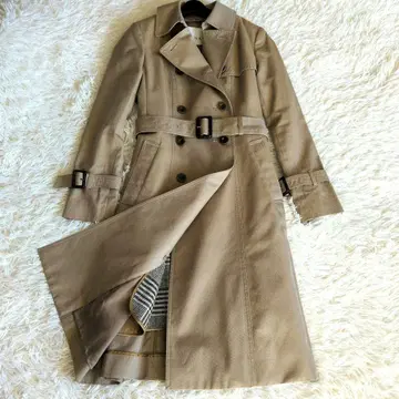 아나이 ANAYI 베이지 트렌치코트 벨트 라이너 롱 S