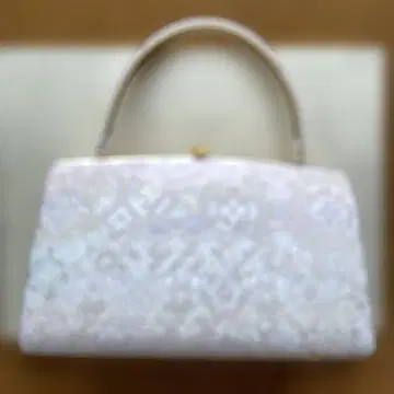 일본 의류용 백 꽃무늬 옅은 핑크