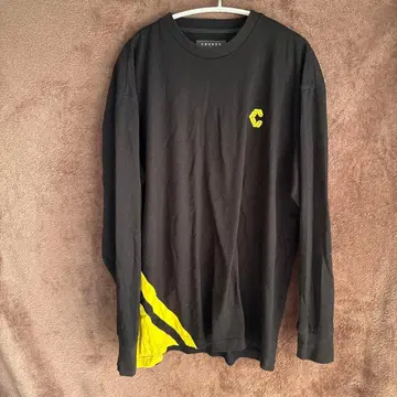 크로노스 블랙/옐로우 컬러 긴팔 티셔츠 사이즈 36(S)