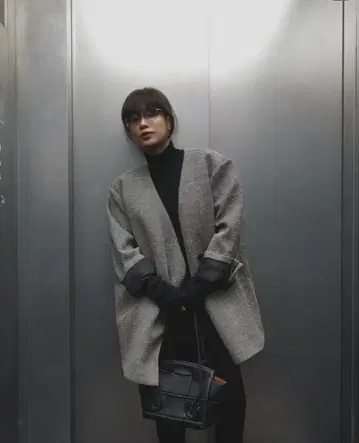 ETRE TOKYO 노카라 퀼팅 라이너 박시 자켓