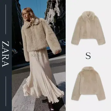 ZARA 더블 페이스 인조 모피 자켓 S 새상품