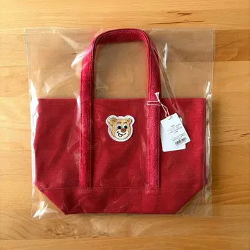 페일러 올드 테디 와펜 토트백 빨간색 레드 소 feiler