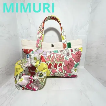 mimuri 스크런치 포함 토트백 세트 꽃무늬
