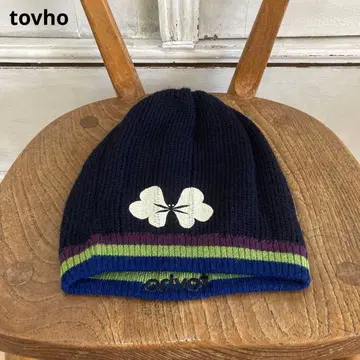 미사용 tovho 트브호 니트 모자 캡 프리 네이비 골프웨어
