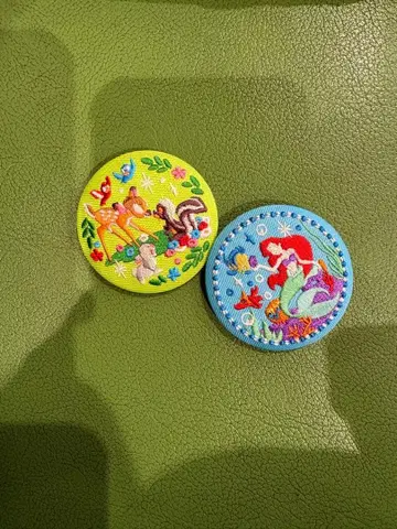 디즈니 자수 캔뱃지 2 아리엘 밤비