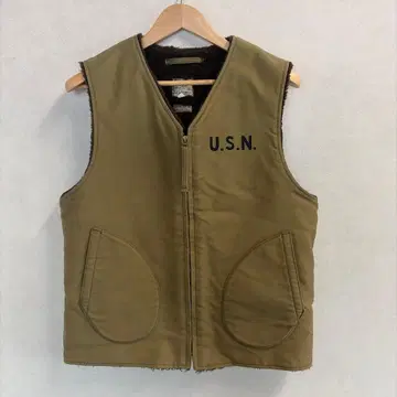 리얼맥코이 U.S.N. 밀리터리 베스트 올리브 드라브