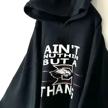 AIN'T NUTHIN BUTA 후드 맨투맨 2XL 블랙 블랙 구제 의류