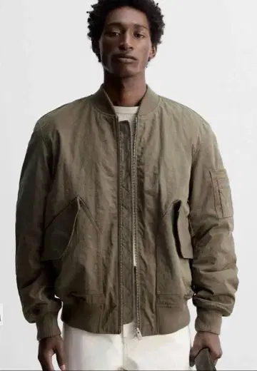 ZARA 퀼팅 봄버 자켓