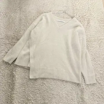 프레임워크 V넥 울 니트 화이트 프리 사이즈