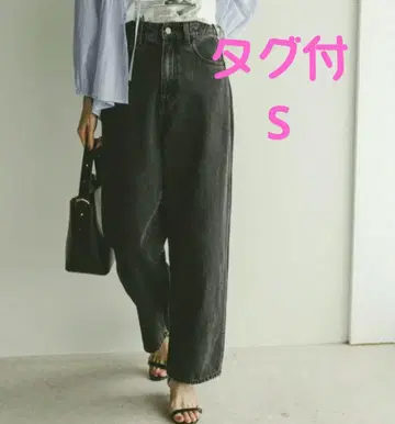 새상품 GOOD 데님 배기 팬츠 블랙 S 사이즈 굿 데님 배기