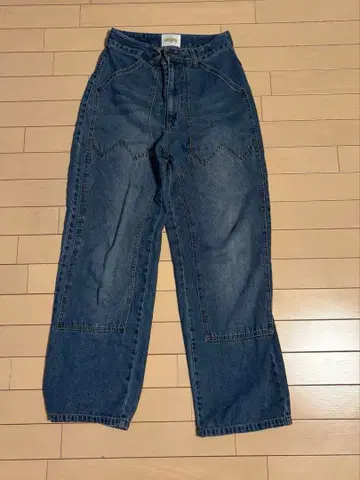 wudge boy over dye double knee denim